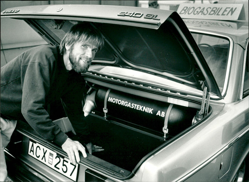 Björn Martén, kontruktör biogasbil - Vintage Photograph