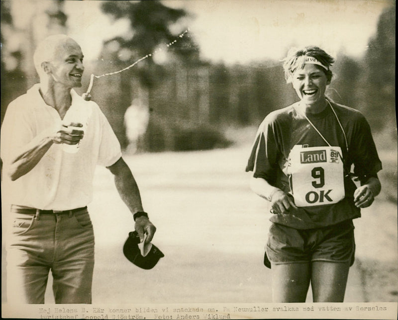 Pa Neumöller, running the Vindelälvsloppet - Vintage Photograph