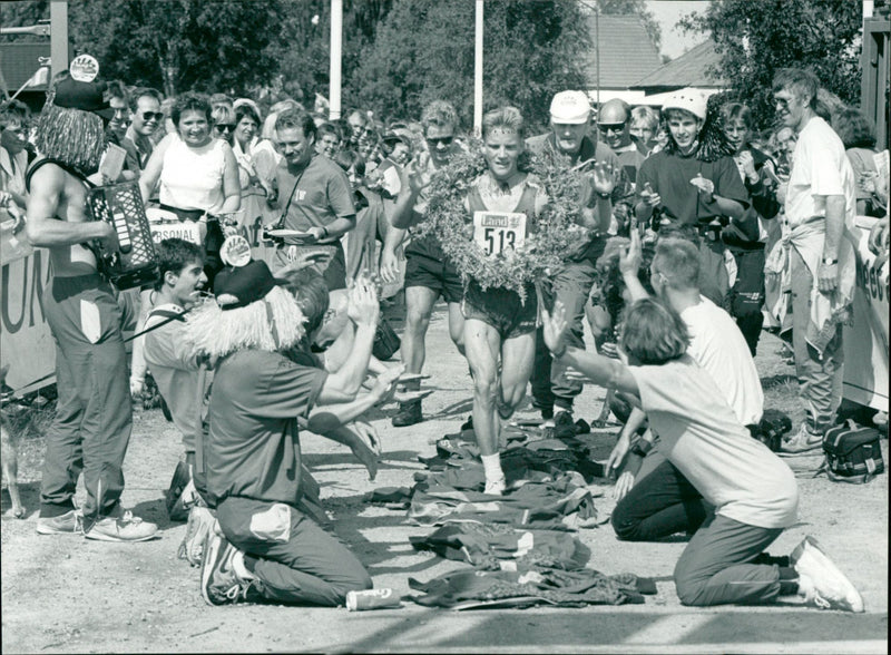 Vindelälvsloppet. Dalasjö IK forward - Vintage Photograph