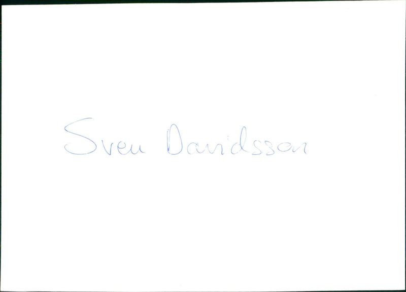 Sven Davidsson - Vintage Photograph