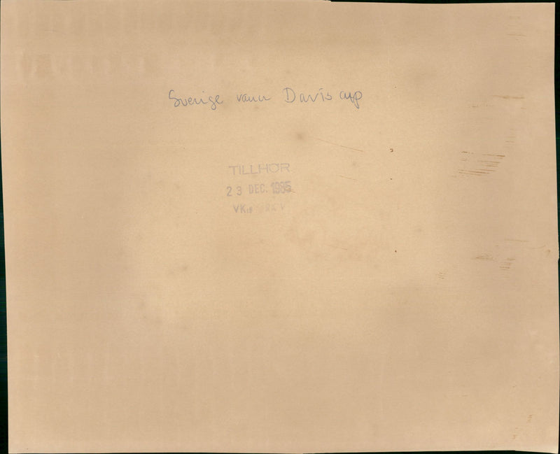 Sweden won the Davis Cup in 1985 - Vintage Photograph