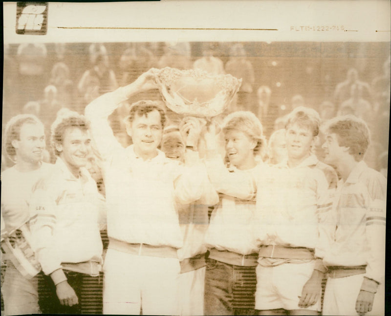 Sweden won the Davis Cup in 1985 - Vintage Photograph