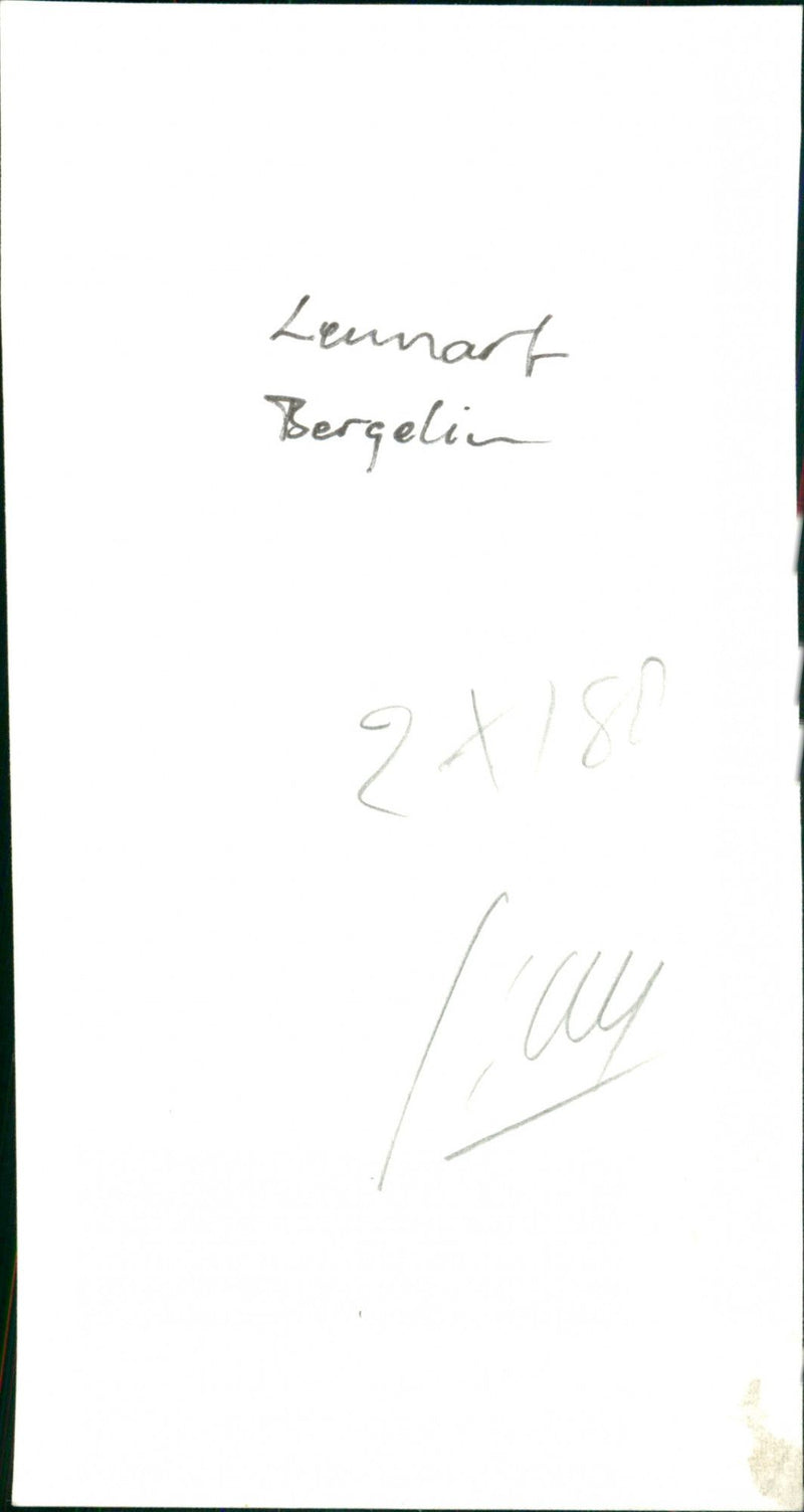 Lennart Bergelin - Vintage Photograph