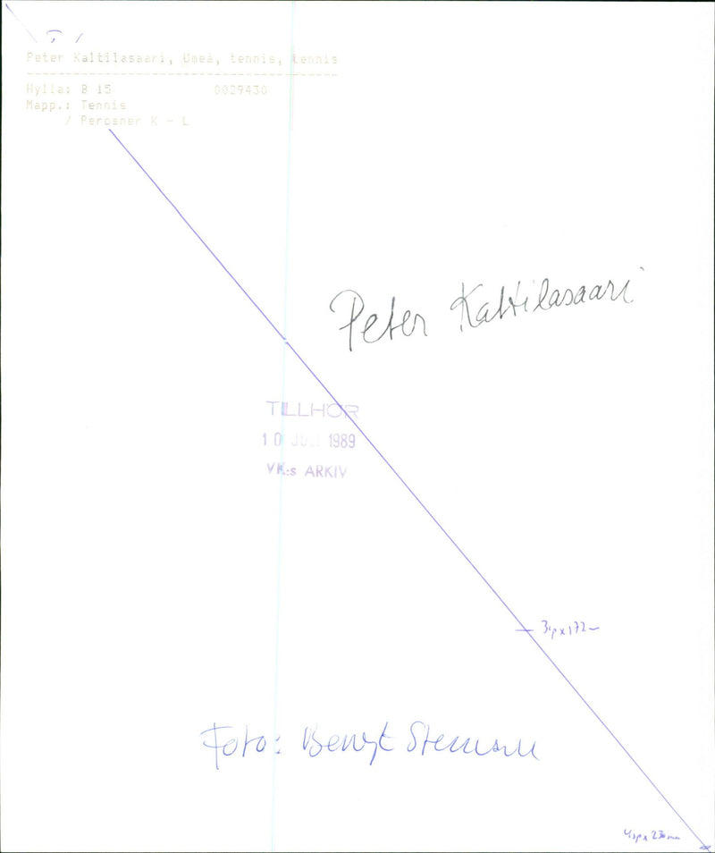 Peter Kattilasaari - Vintage Photograph