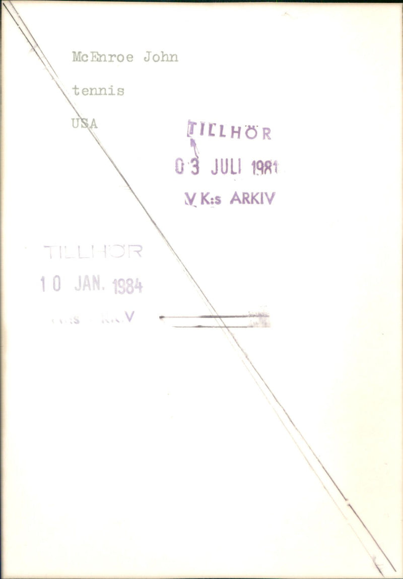 John McEnroe - Vintage Photograph