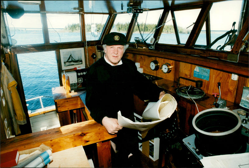 Sören-Ove Carlsson, skipper of the mission boat Christina - Vintage Photograph