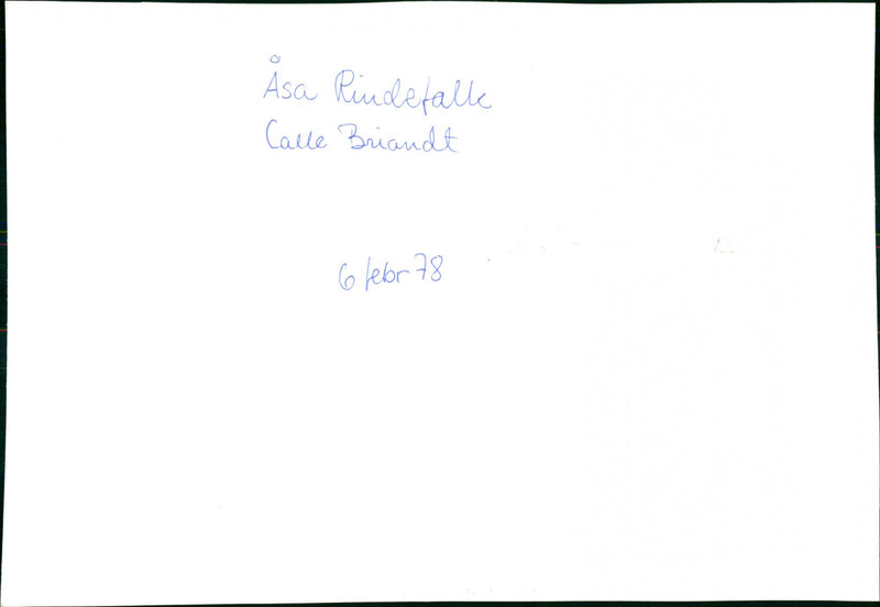 Calle Briandt and Åsa Rindefalk - Vintage Photograph