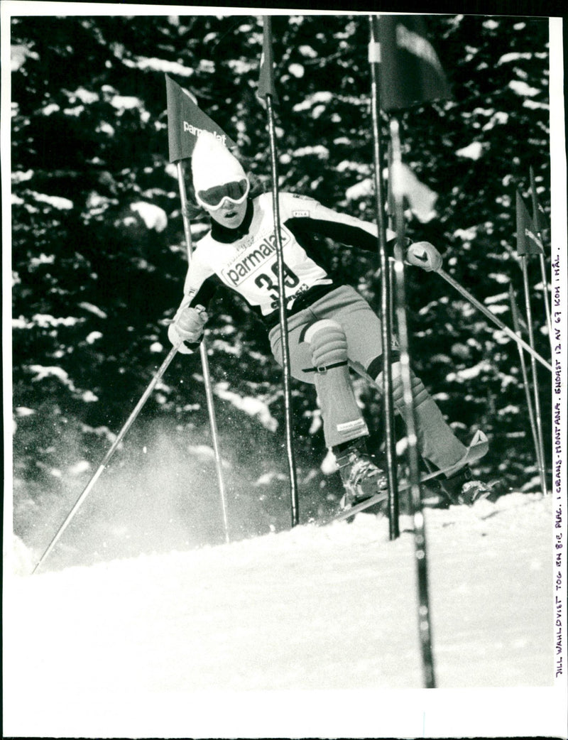 Jill Wahlqvist took an 8th place in Crans-Montana - Vintage Photograph