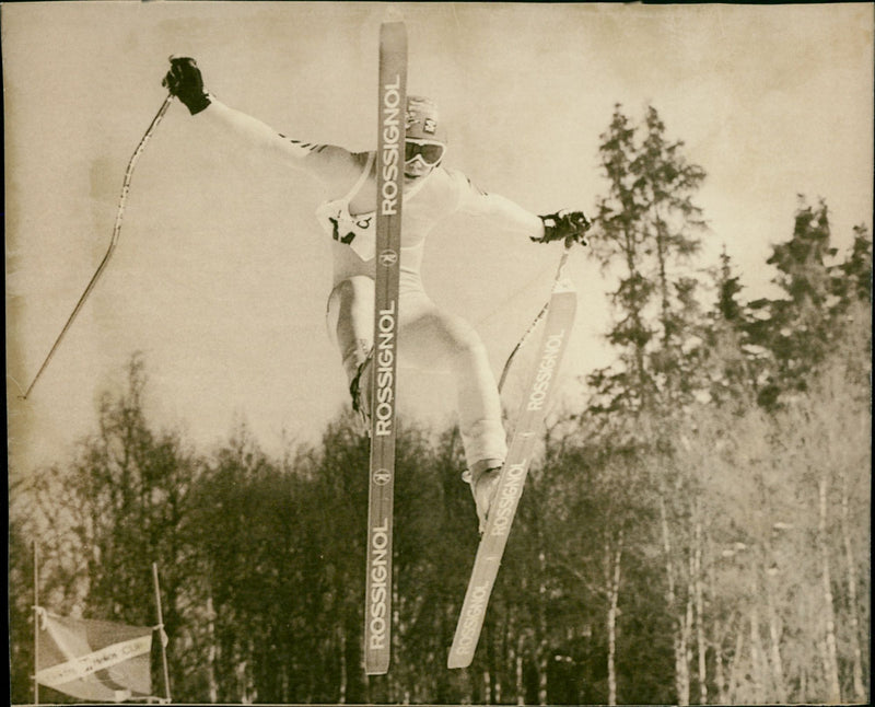 Torkel Edvall, störtlopp Lycksele - Vintage Photograph
