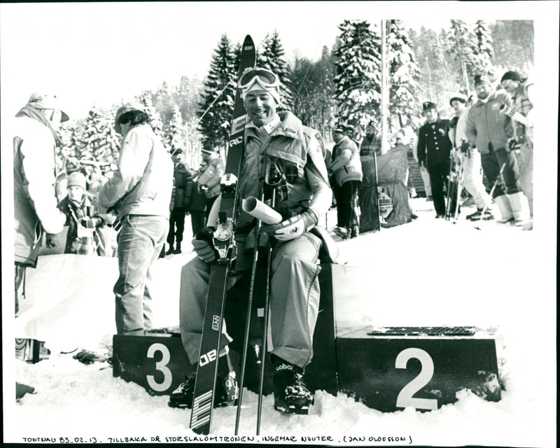 Ingemar Stenmark back at the Grand Slalom throne - Vintage Photograph