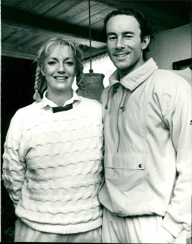 Ann Uvhagen and Ingemar Stenmark - Vintage Photograph