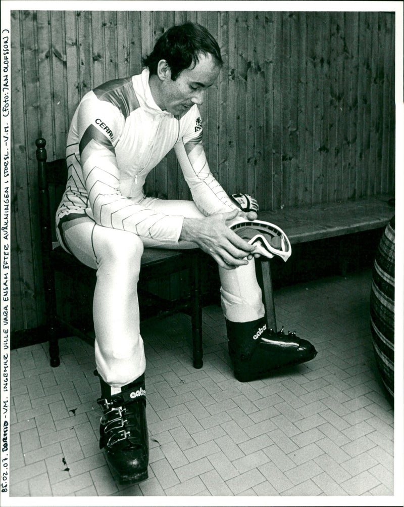 Ingemar Stenmark after the departure in a grand slalom - Vintage Photograph