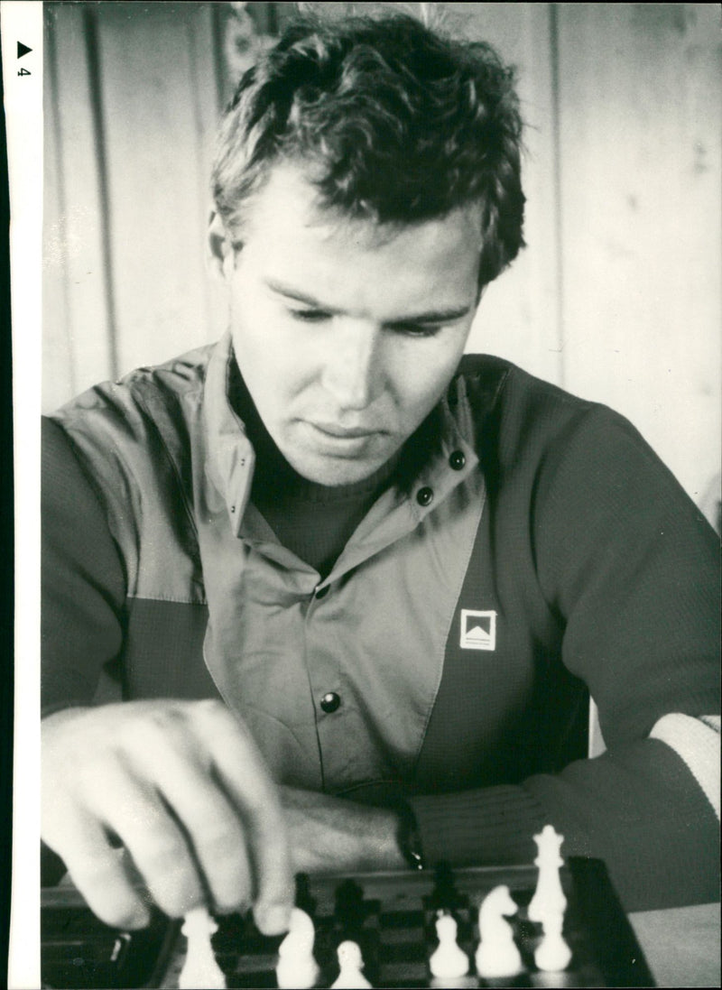 Marc Giradelli plays chess - Vintage Photograph