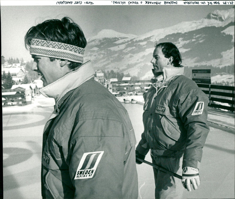 Ingemar Stenmark and Jonas Nilsson - Vintage Photograph