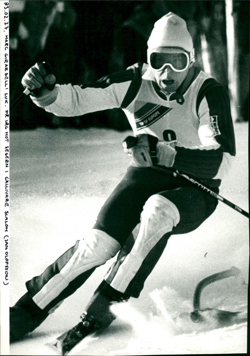 Marc Girardelli under slalomåk - Vintage Photograph