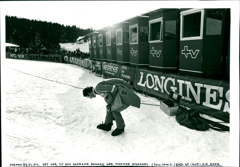 Ingemar Stenmark is disqualified in Parpan - Vintage Photograph