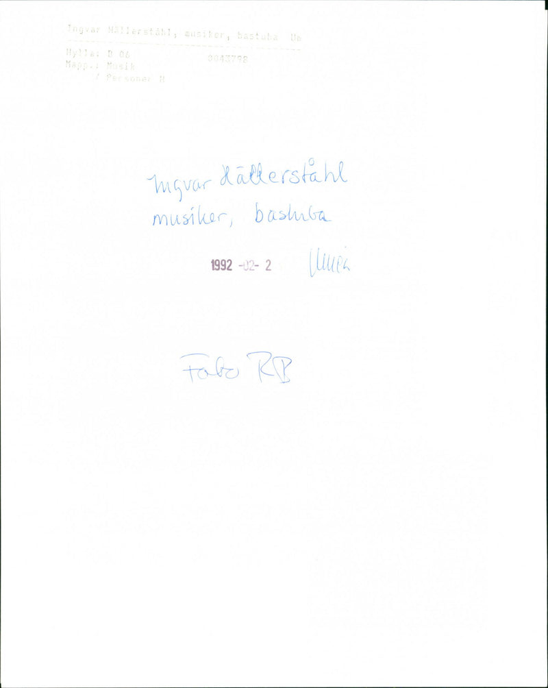 1992 RIGUAR LUCA BASHIBA DALKERSTAHL POBO MUSICIANS - Vintage Photograph