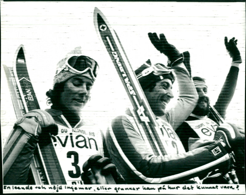 Ingemar Stenmark on the podium - Vintage Photograph