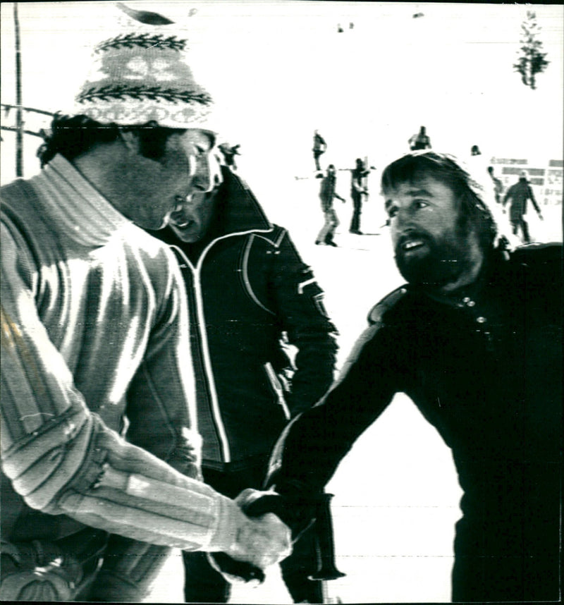 Ingemar Stenmark and Piero Gros - Vintage Photograph