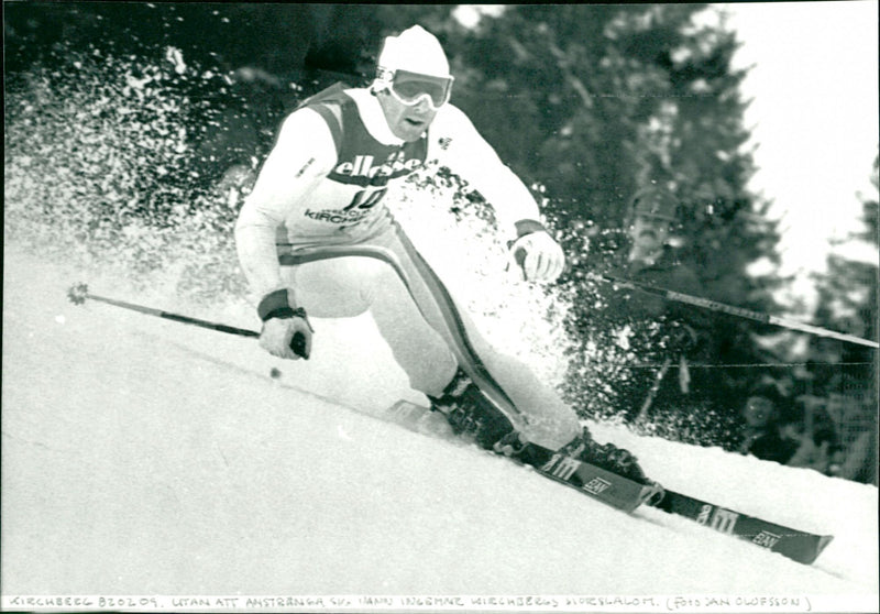 Ingemar Stenmark wins the grand slalom in Kirchberg - Vintage Photograph