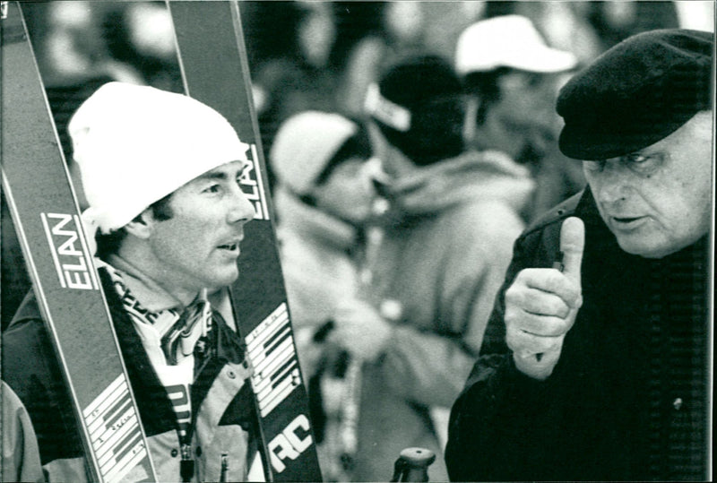 Ingemar Stenmark and Serge Lang - Vintage Photograph