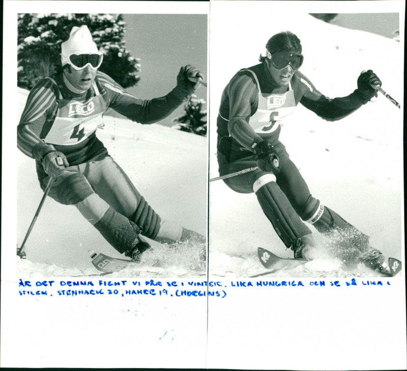 Ingemar Stenmark och Mahre - Vintage Photograph