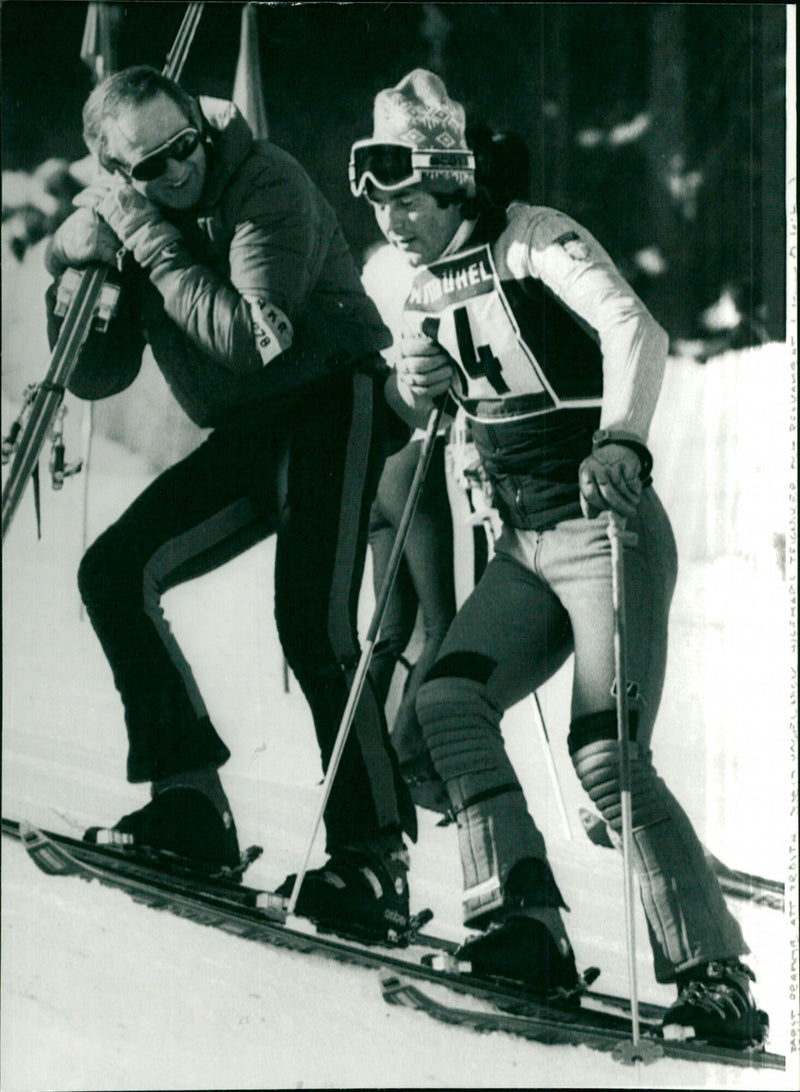 Ingemar Stenmark and Juri Vogelnik - Vintage Photograph