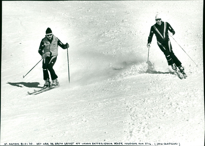 Stig Strand and Ingemar Stenmark - Vintage Photograph