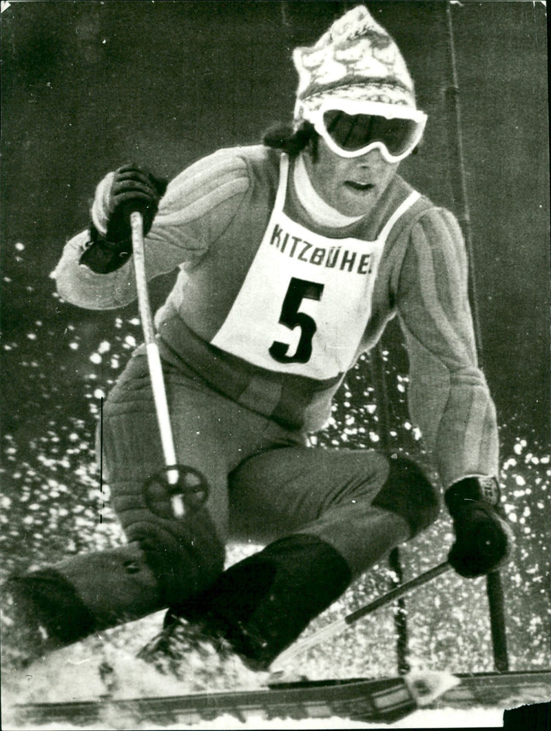 Ingemar Stenmark slalom in Kitzbühel - Vintage Photograph