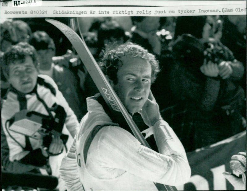 Ingemar Stenmark in Borovets - Vintage Photograph