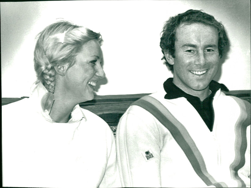 Ingemar Stenmark and Ann Uvhagen - Vintage Photograph