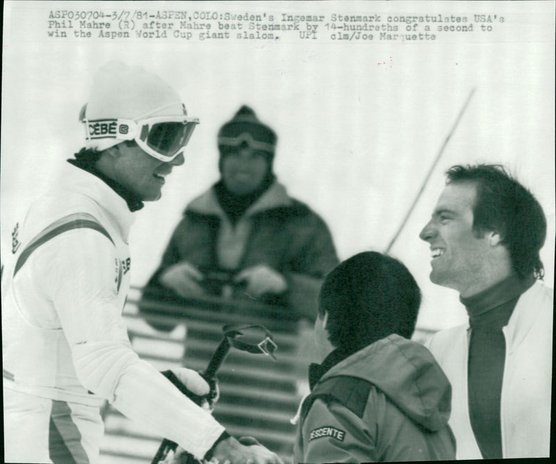 Ingemar Stenmark och Phil Mahre - Vintage Photograph