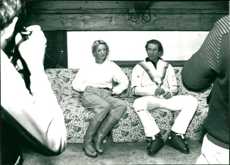 Ingemar Stenmark tillsammans med flickvännen Ann Uvhagen - Vintage Photograph