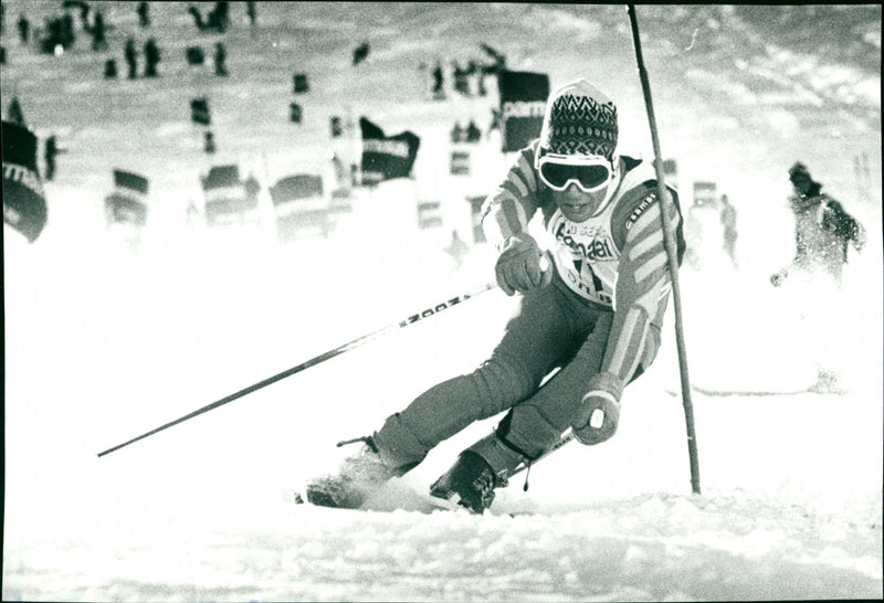 Ingemar Stenmark against victory in Fulpmes grand slalom - Vintage Photograph
