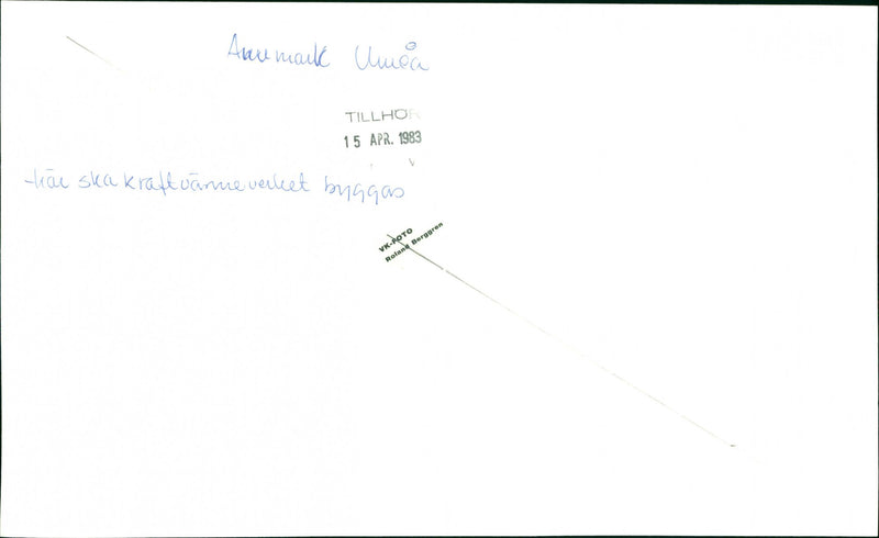 1983 UNCA BUILT TILLHO MARK EVANUE PHOTO ALAVE VERLEET BERGGREN ROLAND - Vintage Photograph