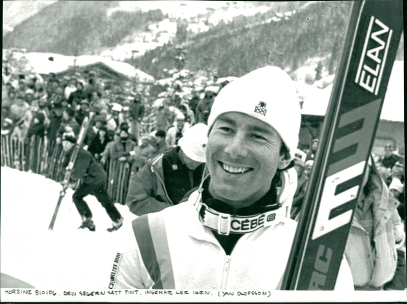 Ingemar Stenmark tog hem segern i Morzine - Vintage Photograph