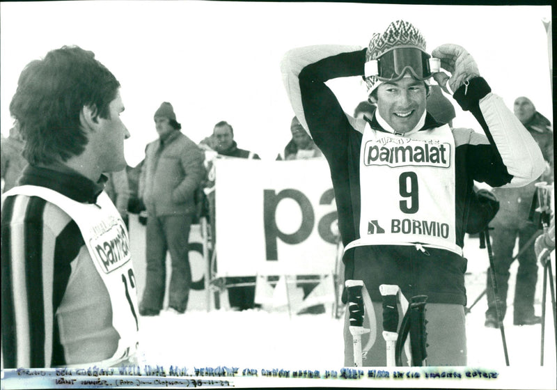 Paul Frommelt and Ingemar Stenmark in Bormio - Vintage Photograph