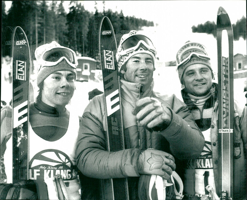 Tomas Karlsson, Ingemar Stenmark och Stig Strand - Vintage Photograph