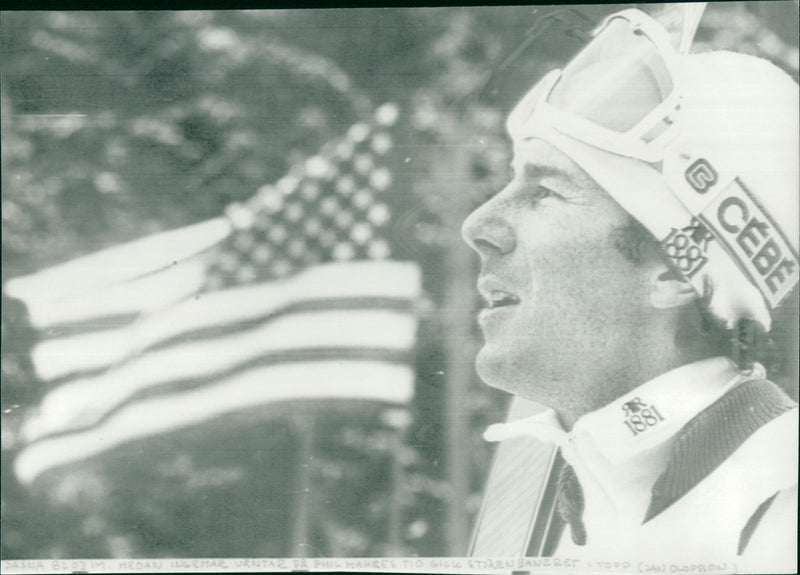 Ingemar Stenmark is waiting for Phil Mahre's time in Jasná - Vintage Photograph