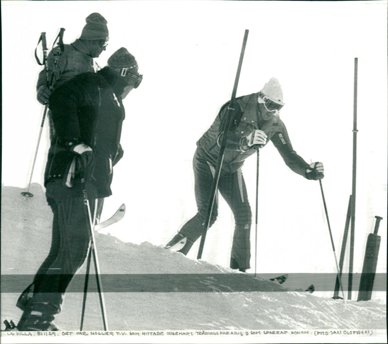 Herman Nogler and Ingemar Stenmark in La Villa - Vintage Photograph