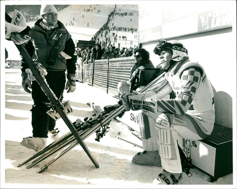 Alpine skiing 1987 - 1989. Swedish skier - Vintage Photograph