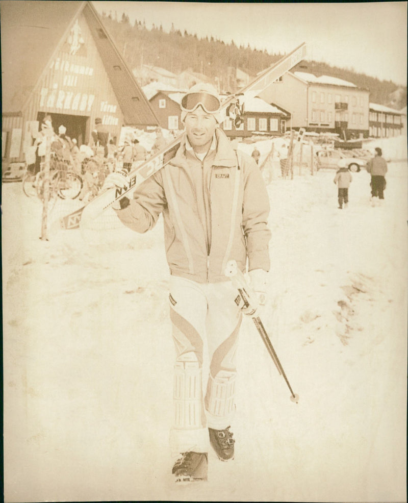 Ingemar Stenmark at home in Tärnaby - Vintage Photograph