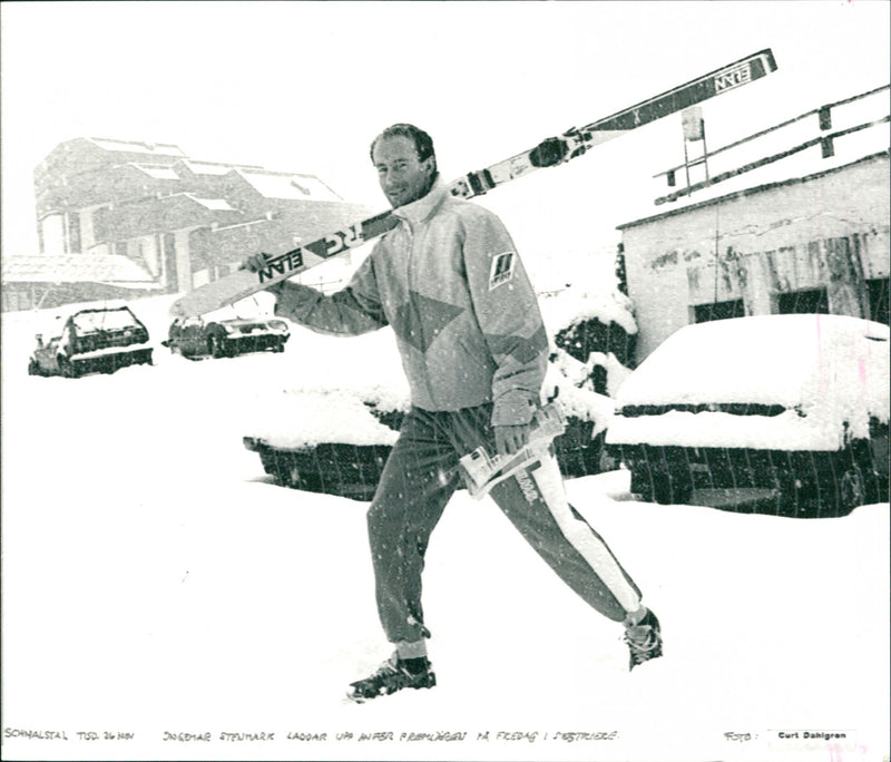 Ingemar Stenmark trains in Schnalstal - Vintage Photograph