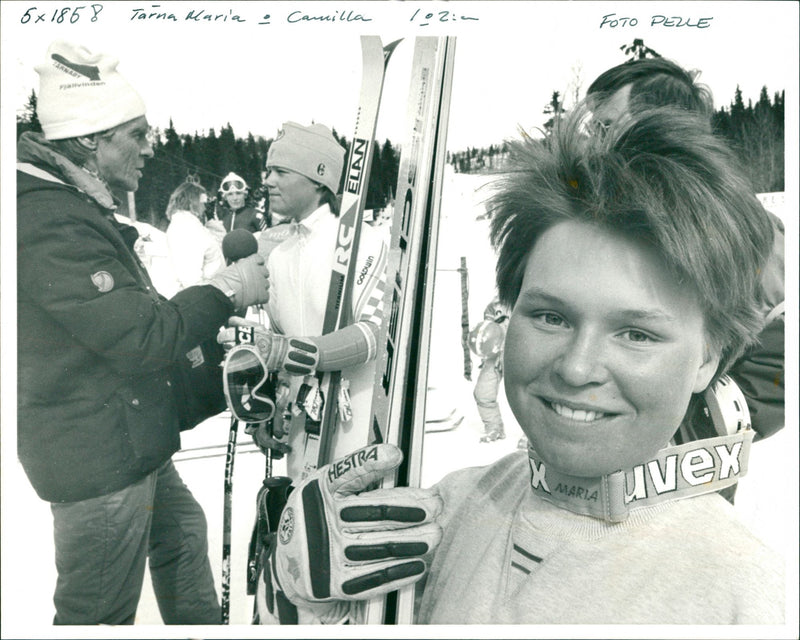 Maria and Camilla, 1st and 2nd in Tärnaby - Vintage Photograph