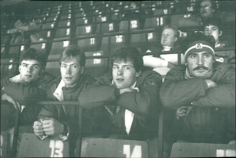 Olympic Games in Sarajevo. Nicklas Henning, Jörgen Sundqvist, Johan Wallner and Gunnar Neuriesser - Vintage Photograph