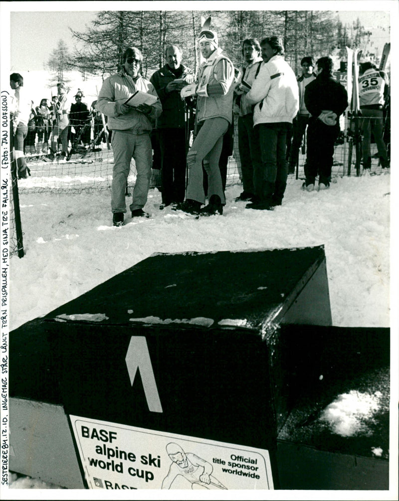 Ingemar Stenmark is far from the podium, with its three falls in Sestriere - Vintage Photograph