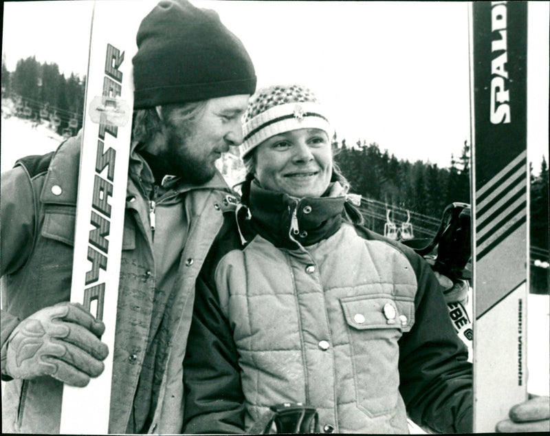 Alpine SM in Sunne. Stig Strand and Catharina Glassér-Bjerner - Vintage Photograph