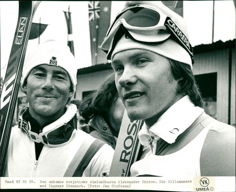 Ingemar Stenmark and Aleksandr Zhirov - Vintage Photograph