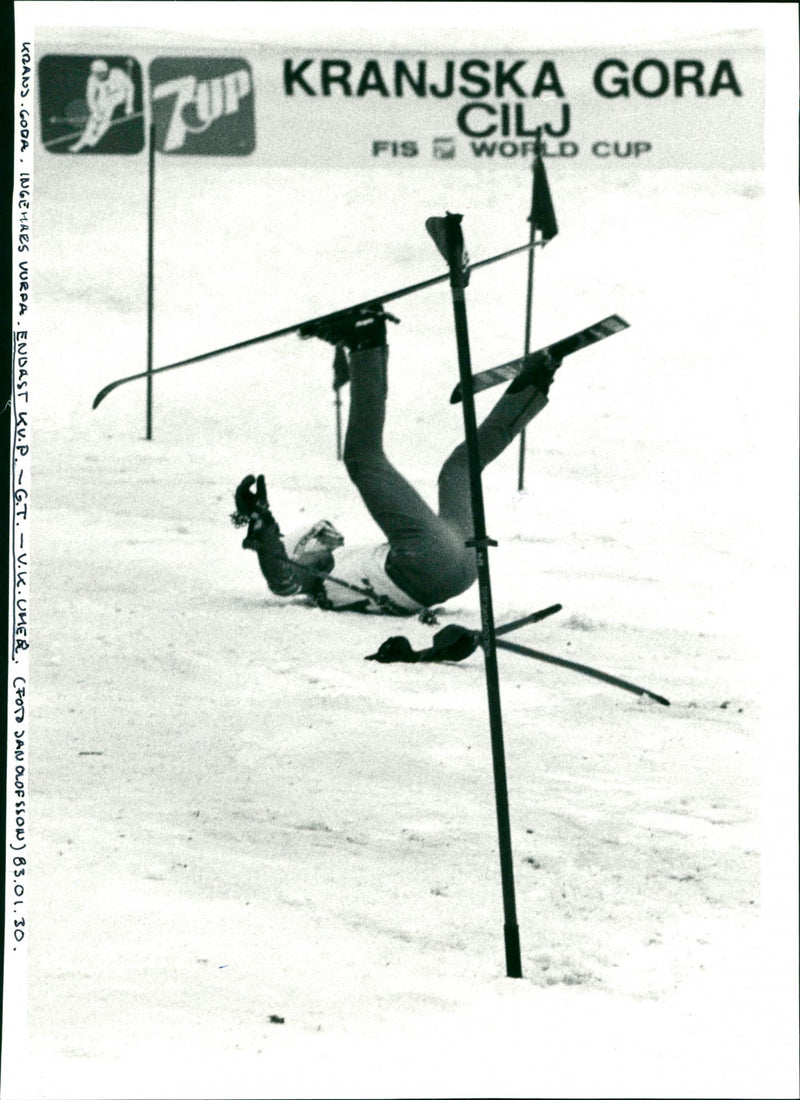 Ingemar Stenmark's litter in Kranjska Gora - Vintage Photograph