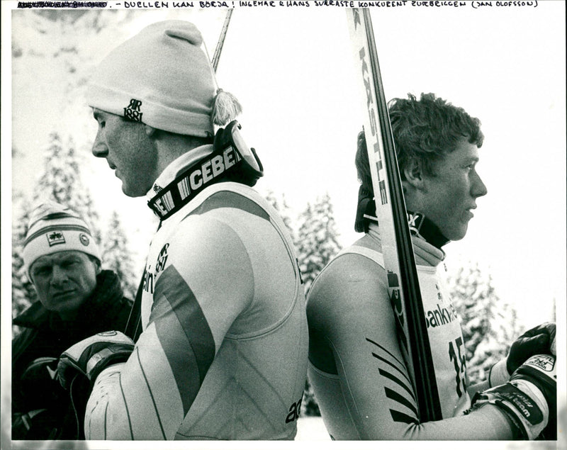 Ingemar Stenmark and Pirmin Zurbriggen - Vintage Photograph